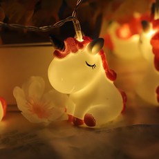 Decocomani 角色造型燈串 20燈, 粉色獨角獸