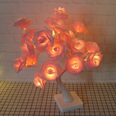 Decocomani 可愛玫瑰花 LED 樹燈, 混合色, 1個