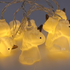Decocomani 角色造型燈串 20燈, 白色獨角獸
