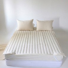 high class bedding 素色絎縫薄墊, 自然色
