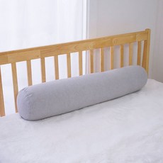 柔軟圓柱長抱枕套, 純灰色