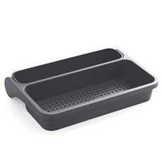 오체어스 주방 벽부착 물빠짐 싱크대 선반, 진브라운, 1개