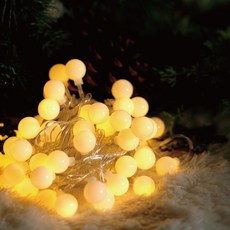 Garden in the City LED圓形燈泡燈串 50燈+電線 2入, 透明暖光