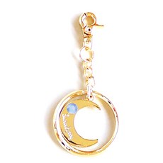 D.LAB 誕生石月亮鑰匙圈, 10月 蛋白石, 1個