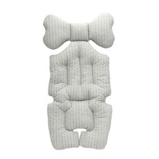 Ma lolotte 100支棉嬰兒車座椅墊, 灰色, 1個