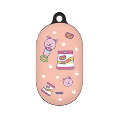 코쿼드 9C9C 스낵 갤럭시 버즈 / 버즈플러스 하드 케이스, 캣 젤리