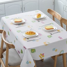Living Flow甜蜜甜點PVC餐桌布 140*180cm, 1件, 1個