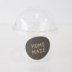 圓頂蓋透明馬芬杯 小 100入+自製貼紙 粉色+巧克力色 100入, 1套