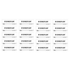 STAEDTLER 525 RPR1S 滑動橡皮擦筆芯, 白色的, 20個