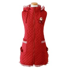 한스갤러리 모자 신형 조끼 앞치마, 레드, 1개