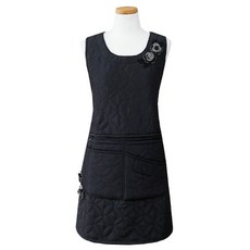 Han's Vill 花朵背心圍裙 XL, 黑色, 1個