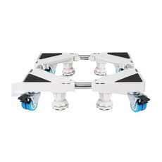 길이조절 드럼 세탁기 가전 범용 균형 진동 방지 받침대 고정발 4p + 휠 4p, 1개입, 1개