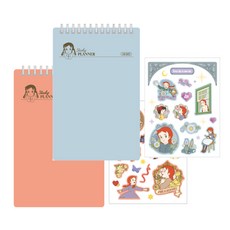 Flyingwhales 紅髮安妮 100天學習計畫本, 莓果珊瑚色, 粉藍色