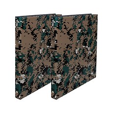 A4迷彩軍風3孔梯形活頁夾 3cm, 迷彩圖案, 2個