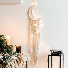 LACEVINE 月光馬克拉姆捕夢網壁掛, 單一顏色