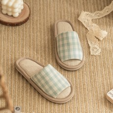 DECOVIEW 孩童格紋拖鞋, Mint, 1雙