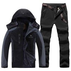 Natseonotjang 男性防風外套 + 下身釣魚服套裝, BLACK(UNC-17-3)