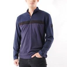 파라고나 남성용 기능성 아웃도어 블록 배색 집업 플리스 기모 티셔츠