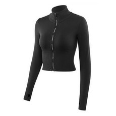 I Love Fit女款拉鍊線條亮點短版瑜珈拉鍊外套