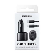 삼성전자 차량용 퀄컴 시거잭 USB 멀티 급속 듀얼 충전기 60W PD, EP-L5300, 1400, 블랙