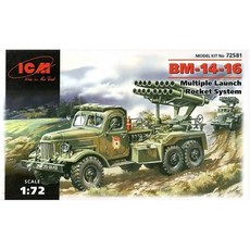 ICM 72581 1/72 BM-14-16 140mm Multi Launch Rocket System 塑膠模型, 1個
