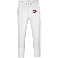 L.LAMO 男性紅色貓頭鷹貼飾運動褲