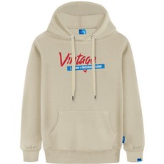 L.LAMO Vintage字母印花刷絨連帽長袖衛衣