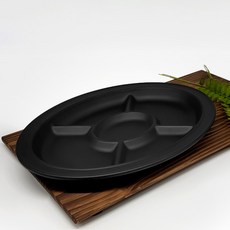 水墨五傑盤子 29.8*22.3*2.7cm, 單色, 1個