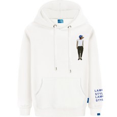 L.LAMO 圖案印花刷絨連帽衫