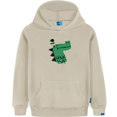 L.LAMO 綠恐龍印花刷毛連帽衫