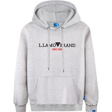 L.LAMO LOGO字母印花刷絨連帽長袖衛衣