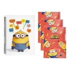kumhong Minions File Yellow 40p + Index File Red 3p, 混色, 1套