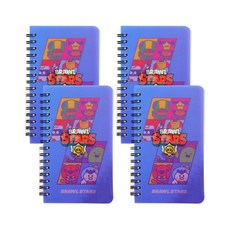 STUDIO EIGHT Brawl Stars 透鏡式便攜筆記本, 藍色, 4個
