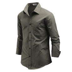 DAKUANG 男款防皺素色長袖襯衫 C09D7_ss2271