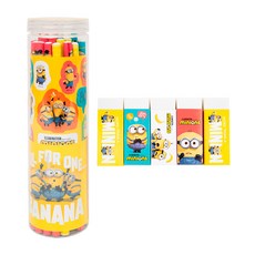 kumhong 小黃人鉛筆 2B 36p + 5 個橡皮擦, 隨機發貨, 1套