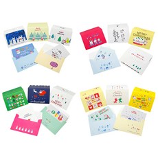 Milo聖誕卡片20種組, 混色, 1套