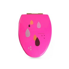 Lifun 雨滴印花孩童O型馬桶蓋 XL號, 粉色
