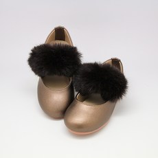 LA STELLA 女童絨毛平底鞋