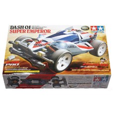TAMIYA 田宮 Dash 01 Super Emperor MS Chassis 四驅車 4WD 18632 + Atomic Tuned 2 Motor PRO 15489 組裝套件, 混合色, 1套