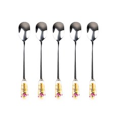 Bloom at home 印花茶匙, 5個