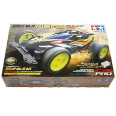TAMIYA Avante Mk III Nero MS Chassis Mini Car 4WD 18627 + Atomic Tuned 2 Motor PRO 15489 組裝套件, 黑色的, 1套