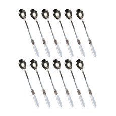 DOMUS&DESIGN 冰茶湯匙, 灰珍珠, 12個