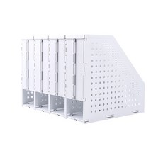 3 隔層書架 帶可折疊書籍存儲, 白色的, 1個