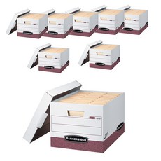 펠로우즈 뱅커스박스 Presto 파일박스 8p, 레드, 1단