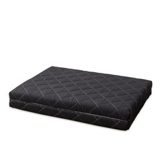 아지오텍스 서포트슬립 2단 접이식 메모리폼 토퍼 매트리스, 블랙, 5cm