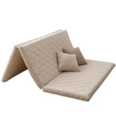 아지오텍스 서포트슬립 3단 접이식 메모리폼 토퍼매트리스, 베이지, 5cm