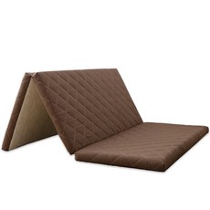 아지오텍스 서포트슬립 3단 접이식 메모리폼 토퍼매트리스, 브라운, 5cm