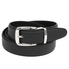 THOMAS VAILEY 圓形扣頭手動調節式正裝牛皮皮帶