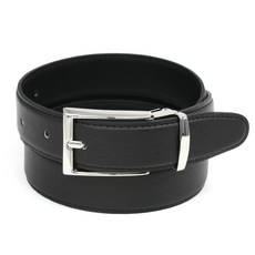 THOMAS VAILEY 方形西裝帶扣手動牛皮皮帶