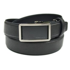 THOMAS VAILEY 布質西裝Saffiano自動皮帶